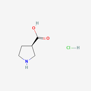 molecular formula C5H10ClNO2 B598155 (R)-吡咯烷-3-羧酸盐酸盐 CAS No. 1202245-51-9