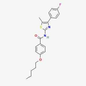 N-[4-(4-fluorophenyl)-5-methyl-1,3-thiazol-2-yl]-4-(pentyloxy)benzamide