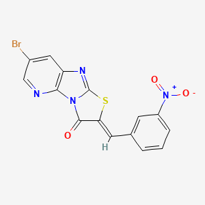 molecular formula C15H7BrN4O3S B5981556 7-bromo-2-(3-nitrobenzylidene)[1,3]thiazolo[2',3':2,3]imidazo[4,5-b]pyridin-3(2H)-one 