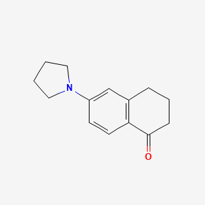 molecular formula C14H17NO B598158 6-(pyrrolidin-1-yl)-3,4-dihydronaphthalen-1(2H)-one CAS No. 16204-12-9