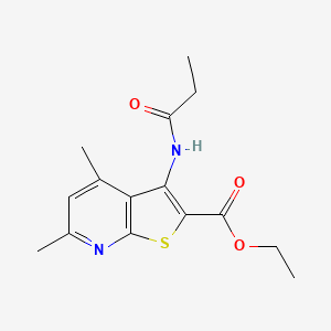 ethyl 4,6-dimethyl-3-(propionylamino)thieno[2,3-b]pyridine-2-carboxylate