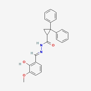 N'-(2-hydroxy-3-methoxybenzylidene)-2,2-diphenylcyclopropanecarbohydrazide