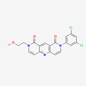 molecular formula C20H15Cl2N3O3 B5981614 2-(3,5-DICHLOROPHENYL)-8-(2-METHOXYETHYL)-1H,2H,8H,9H-PYRIDO[4,3-B]1,6-NAPHTHYRIDINE-1,9-DIONE 