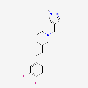 3-[2-(3,4-difluorophenyl)ethyl]-1-[(1-methyl-1H-pyrazol-4-yl)methyl]piperidine