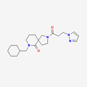 7-(cyclohexylmethyl)-2-[3-(1H-pyrazol-1-yl)propanoyl]-2,7-diazaspiro[4.5]decan-6-one