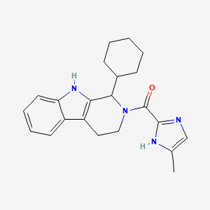 molecular formula C22H26N4O B5981647 1-cyclohexyl-2-[(4-methyl-1H-imidazol-2-yl)carbonyl]-2,3,4,9-tetrahydro-1H-beta-carboline 