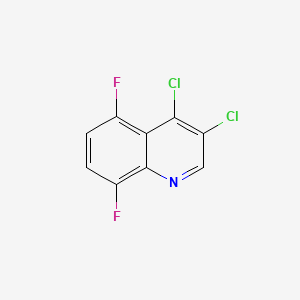 molecular formula C9H3Cl2F2N B598165 3,4-Dichloro-5,8-difluoroquinoline CAS No. 1204811-35-7