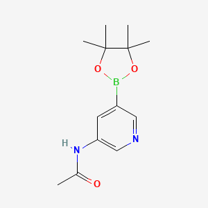 molecular formula C13H19BN2O3 B598169 N-(5-(4,4,5,5-四甲基-1,3,2-二氧杂硼环-2-基)吡啶-3-基)乙酰胺 CAS No. 1201645-46-6