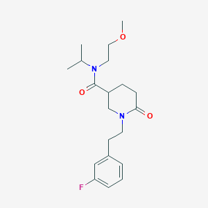 molecular formula C20H29FN2O3 B5981700 1-[2-(3-fluorophenyl)ethyl]-N-isopropyl-N-(2-methoxyethyl)-6-oxo-3-piperidinecarboxamide 