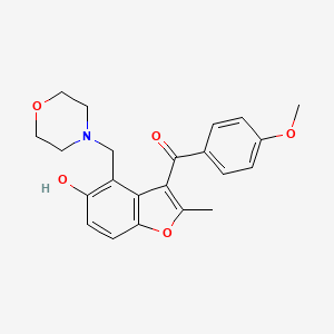 [5-hydroxy-2-methyl-4-(4-morpholinylmethyl)-1-benzofuran-3-yl](4-methoxyphenyl)methanone