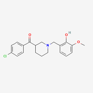 (4-chlorophenyl)[1-(2-hydroxy-3-methoxybenzyl)-3-piperidinyl]methanone