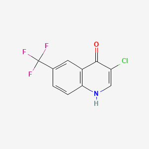 molecular formula C10H5ClF3NO B598173 3-Chloro-6-(trifluoromethyl)quinolin-4(1H)-one CAS No. 1204811-67-5