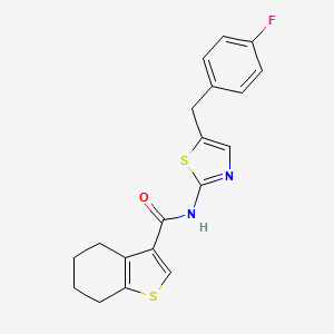 N-[5-(4-fluorobenzyl)-1,3-thiazol-2-yl]-4,5,6,7-tetrahydro-1-benzothiophene-3-carboxamide