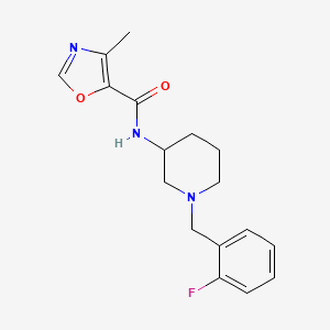 molecular formula C17H20FN3O2 B5981749 N-[1-(2-fluorobenzyl)-3-piperidinyl]-4-methyl-1,3-oxazole-5-carboxamide 