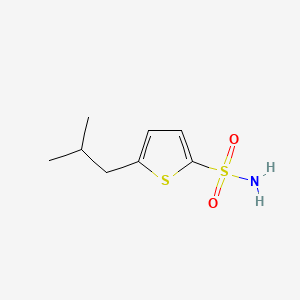 molecular formula C8H13NO2S2 B598175 5-(2-Methylpropyl)thiophene-2-sulfonamide CAS No. 113411-25-9