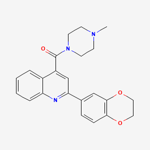 2-(2,3-dihydro-1,4-benzodioxin-6-yl)-4-[(4-methyl-1-piperazinyl)carbonyl]quinoline