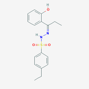 molecular formula C17H20N2O3S B5981768 4-ethyl-N'-[1-(2-hydroxyphenyl)propylidene]benzenesulfonohydrazide 