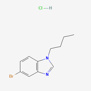 molecular formula C11H14BrClN2 B598177 5-Bromo-1-butyl-1H-benzo[d]imidazole hydrochloride CAS No. 1199773-42-6
