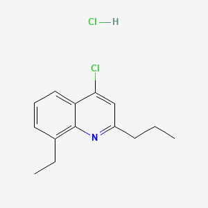 molecular formula C14H17Cl2N B598178 4-Chloro-8-ethyl-2-propylquinoline hydrochloride CAS No. 1204810-36-5