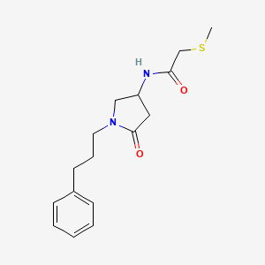 molecular formula C16H22N2O2S B5981786 2-(methylthio)-N-[5-oxo-1-(3-phenylpropyl)-3-pyrrolidinyl]acetamide 