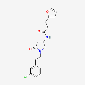 N-{1-[2-(3-chlorophenyl)ethyl]-5-oxo-3-pyrrolidinyl}-3-(2-furyl)propanamide