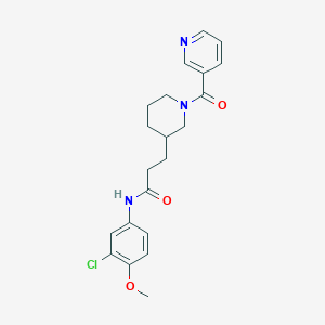 N-(3-chloro-4-methoxyphenyl)-3-[1-(3-pyridinylcarbonyl)-3-piperidinyl]propanamide