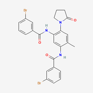 N,N'-[4-methyl-6-(2-oxopyrrolidin-1-yl)-1,3-phenylene]bis(3-bromobenzamide)