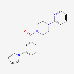 molecular formula C20H20N4O B5981820 1-(2-pyridinyl)-4-[3-(1H-pyrrol-1-yl)benzoyl]piperazine 