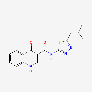 4-hydroxy-N-(5-isobutyl-1,3,4-thiadiazol-2-yl)-3-quinolinecarboxamide