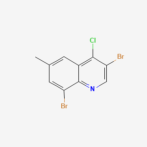 molecular formula C10H6Br2ClN B598184 3,8-Dibromo-4-chloro-6-methylquinoline CAS No. 1204812-25-8