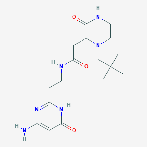 N-[2-(4-amino-6-hydroxy-2-pyrimidinyl)ethyl]-2-[1-(2,2-dimethylpropyl)-3-oxo-2-piperazinyl]acetamide