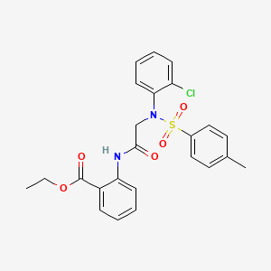 ethyl 2-({N-(2-chlorophenyl)-N-[(4-methylphenyl)sulfonyl]glycyl}amino)benzoate