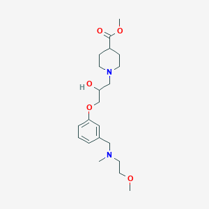 methyl 1-[2-hydroxy-3-(3-{[(2-methoxyethyl)(methyl)amino]methyl}phenoxy)propyl]-4-piperidinecarboxylate