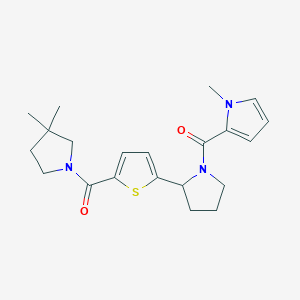 2-[(2-{5-[(3,3-dimethyl-1-pyrrolidinyl)carbonyl]-2-thienyl}-1-pyrrolidinyl)carbonyl]-1-methyl-1H-pyrrole