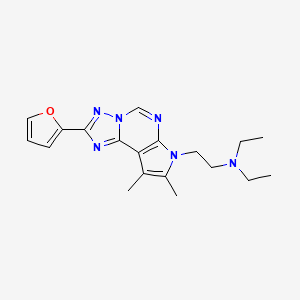 molecular formula C19H24N6O B5981879 N,N-diethyl-2-[2-(2-furyl)-8,9-dimethyl-7H-pyrrolo[3,2-e][1,2,4]triazolo[1,5-c]pyrimidin-7-yl]ethanamine 