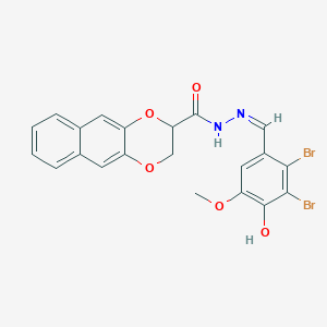 N'-(2,3-dibromo-4-hydroxy-5-methoxybenzylidene)-2,3-dihydronaphtho[2,3-b][1,4]dioxine-2-carbohydrazide