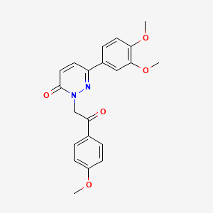 molecular formula C21H20N2O5 B5981927 6-(3,4-dimethoxyphenyl)-2-[2-(4-methoxyphenyl)-2-oxoethyl]-3(2H)-pyridazinone 