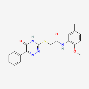 N-(2-methoxy-5-methylphenyl)-2-[(5-oxo-6-phenyl-4,5-dihydro-1,2,4-triazin-3-yl)thio]acetamide