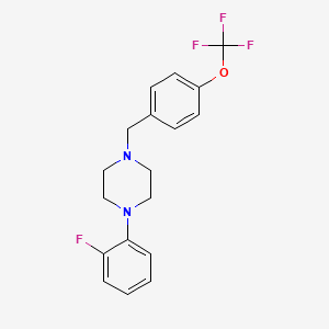 molecular formula C18H18F4N2O B5981938 1-(2-fluorophenyl)-4-[4-(trifluoromethoxy)benzyl]piperazine 