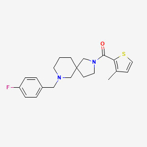 molecular formula C21H25FN2OS B5981941 7-(4-fluorobenzyl)-2-[(3-methyl-2-thienyl)carbonyl]-2,7-diazaspiro[4.5]decane 