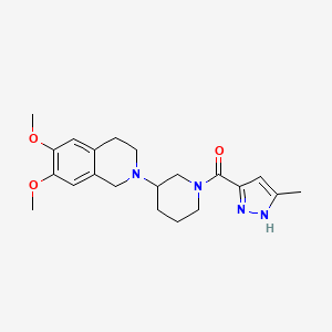 6,7-dimethoxy-2-{1-[(5-methyl-1H-pyrazol-3-yl)carbonyl]-3-piperidinyl}-1,2,3,4-tetrahydroisoquinoline