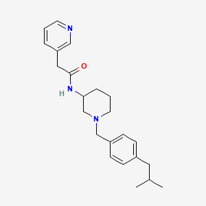 molecular formula C23H31N3O B5981982 N-[1-(4-isobutylbenzyl)-3-piperidinyl]-2-(3-pyridinyl)acetamide 