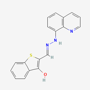 2-[(E)-(quinolin-8-ylhydrazinylidene)methyl]-1-benzothiophen-3-ol