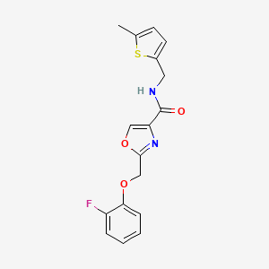 molecular formula C17H15FN2O3S B5982013 2-[(2-fluorophenoxy)methyl]-N-[(5-methyl-2-thienyl)methyl]-1,3-oxazole-4-carboxamide 