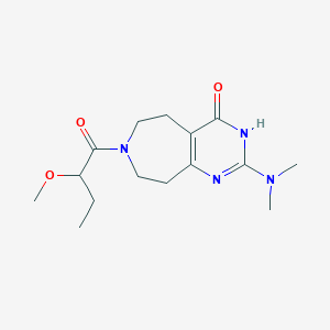 molecular formula C15H24N4O3 B5982019 2-(dimethylamino)-7-(2-methoxybutanoyl)-3,5,6,7,8,9-hexahydro-4H-pyrimido[4,5-d]azepin-4-one 