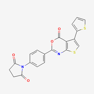 1-{4-[4-oxo-5-(2-thienyl)-4H-thieno[2,3-d][1,3]oxazin-2-yl]phenyl}-2,5-pyrrolidinedione