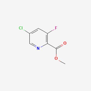molecular formula C7H5ClFNO2 B598203 Methyl 5-chloro-3-fluoropyridine-2-carboxylate CAS No. 1200498-40-3