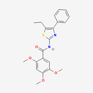 molecular formula C21H22N2O4S B5982050 N-(5-ethyl-4-phenyl-1,3-thiazol-2-yl)-2,4,5-trimethoxybenzamide 