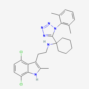 N-[2-(4,7-DICHLORO-2-METHYL-1H-INDOL-3-YL)ETHYL]-1-[1-(2,6-DIMETHYLPHENYL)-1H-1,2,3,4-TETRAZOL-5-YL]CYCLOHEXAN-1-AMINE