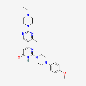 2'-(4-ethyl-1-piperazinyl)-2-[4-(4-methoxyphenyl)-1-piperazinyl]-4'-methyl-4,5'-bipyrimidin-6(1H)-one